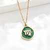 304 Stainless Steel Micro Pave Cubic Zirconia constellation Pendant Necklaces NJEW-R021-01G-08-1
