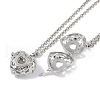Brass Rhinestone Pendant Necklaces NJEW-G089-16I-P-1
