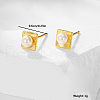 Exquisite 925 Sterling Silver Square Stud Earrings BC7364-1-1
