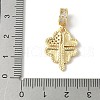 Brass Micro Pave Cubic Zirconia European Dangle Charms ZIRC-I071-08G-3