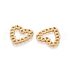 304 Stainless Steel Heart Chain Linking Rings STAS-N109-08G-2