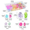 80Pcs 4 Styles Transparent Acrylic Beads MACR-FS0001-61-5
