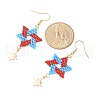 Glass Seed Beads Hexagram Dangle Earrings EJEW-MZ00413-4