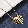 304 Stainless Steel Tassel Pendant Necklaces NEJW-V001-13G-1
