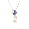 3 Irregular Heart Petal Zinc Alloy Enamel Pendant Necklaces for Women FS-WGE692F-01-3