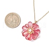 Glass Pendant Necklaces NJEW-MZ00112-6
