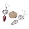 Alloy Enamel Heart & Cross Dangle Earrings EJEW-JE05313-2