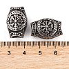 304 Stainless Steel European Beads STAS-G334-04AS-2