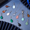   12Pcs 12 Colors Gemstone Pendant Decorations FIND-PH0004-39-2