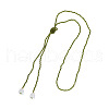 Glass Seed Beaded Lariat Necklaces with Flower VX1861-6