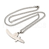 Non-Tarnish Sword Pendant Necklaces NJEW-C043-03P-2
