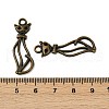 Tibetan Style Alloy Kitten Pendants K0845071-2