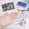 SUNNYCLUE 1000pcs 10 Colors Opaque Acrylic Slide Charms OACR-SC0001-37A-3