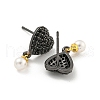 Rack Plating Brass Micro Pave Cubic Zirconia Stud Earring EJEW-C102-09EB-2