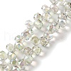 Half Rainbow Plated Electroplate Beads Strands EGLA-H104-09A-HR02-1