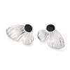 304 Stainless Steel Enamel Stud Earrings EJEW-T047-33P-B-1
