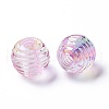 Transparent Acrylic Beehive Beads TACR-K004-04-2