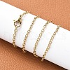 Trendy Unisex 304 Stainless Steel Cable Chain Necklaces NJEW-L043-16G-4