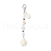 Starfish Turtle Synthetic Turquoise & Natural Trochus Shell Pendant Decorations HJEW-JM03250-4