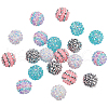   20Pcs Resin Rhinestone Waxberry Beads RESI-PH0002-23-1