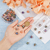 70Pcs 7 Colors Copper Wire Wrapped Electroplate Glass Pendants PALLOY-FH00028-3