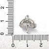 925 Sterling Silver Pave Clear Cubic Zirconia Flower Pendant Bails STER-P068-05P-3
