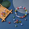 6 Style Spray Painted Glass Beads Strands GGLA-YW0001-08-6