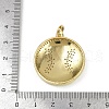 Brass Enamel & Micro Pave Cubic Zirconia Pendants KK-M322-06G-01-3