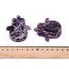 Natural Amethyst Hamsa Hand with Eye Figurines DJEW-N003-04B-3