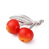 Brass & Plastic Cherry Pendants KK-I276-18P-3