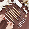 Unicraftale 2 Sets 2 Style Sculpture Polymer Clay and Pottery Ceramics Ribbon Sculpting Tools Set TOOL-UN0001-20-4