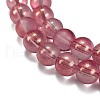 Frosted Transparent Glass Bead Strands X1-GLAA-P065-8mm-09-4