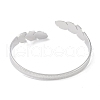 Non-Tarnish 304 Stainless Steel Open Cuff Bangles for Women BJEW-C071-10P-3