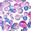 4 Styles Transparent Spray Painted Glass Beads GLAA-CJ0001-42-3