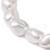 Electroplated Nuggets Shell Pearl Beaded Stretch Bracelets for Women BJEW-JB10710-3