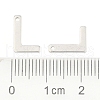 Tarnish Resistant 304 Stainless Steel Letter Charms STAS-O072-L-3
