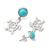 304 Stainless Steel Dangle Stud Earrings EJEW-JE06302-02-4