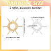 CHGCRAFT 8Pcs 2 Colors Brass Cabochon Connector Settings for Pearl KK-CA0002-75-2
