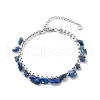 Synthetic Hematite & Natural Gemstone Chips Beaded Bracelet for Women BJEW-JB08686-4