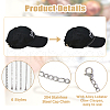 6Pcs 6 Styles 304 Stainless Steel Cap Chain AJEW-HS00001-4