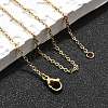 Ion Plating(IP) 304 Stainless Steel Cable Chains Necklaces NJEW-F226-04G-04-4