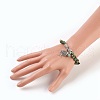 Natural Mixed Stone Beads Charm Bracelets BJEW-JB03960-5