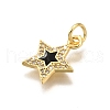 Brass Micro Pave Cubic Zirconia Pendants KK-K401-28G-3