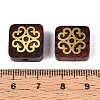Natural Sandalwood Mala and Brass Finding Beads WOOD-T032-33A-3