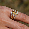 French Vintage Style S925 Sterling Silver Micro Pave Clear Cubic Zirconia Ring TL9311-4-2