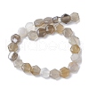 Natural Grey Agate Beads Strands G-K359-C11-01-3