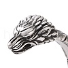 304 Stainless Steel Bird Open Cuff Bangle for Men Women BJEW-M230-03AS-4