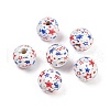 Independence Day Theme Wood European Beads WOOD-Z005-01B-02-1
