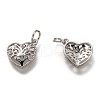Brass Micro Pave Clear Cubic Zirconia Charms ZIRC-B002-62P-2