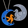 DIY Animal on the Crescent Moon Big Pendant Silhouette Silicone Molds DIY-F125-01-1